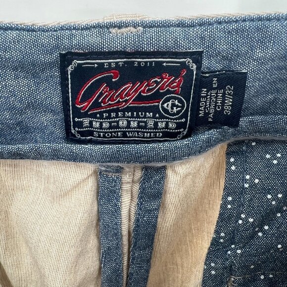 Grayer's Premium End on End Stone Washed Chino's  Size 38 - Picture 8 of 9